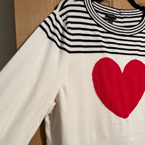 Talbots Button Back Heart Sweater - Picture 6 of 12